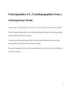 Calcaripeptides AC, Cyclodepsipeptides from a Calcarisporium Strain