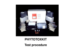 PHYTOTOXKIT Test procedure