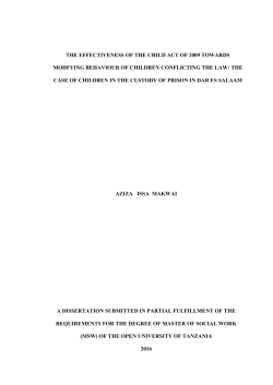 2.1.5 Children in Conflict with Law