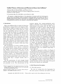 Unified Theory of Electrons and Photons in Heavy Ion
