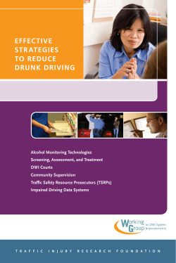 EffEctivE StratEgiES to rEducE drunk driving