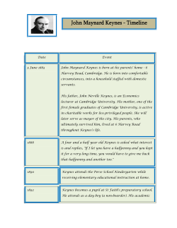 John Maynard Keynes John Maynard Keynes