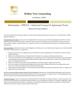 Privacy Practices - Willow Tree Counseling