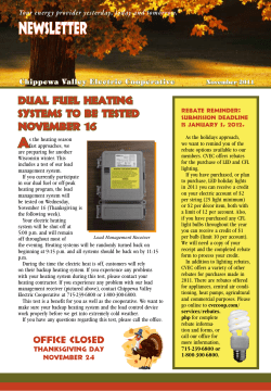 NEWSLETTER - Chippewa Valley Electric Cooperative