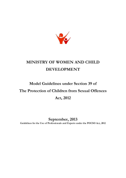 MINISTRY OF WOMEN AND CHILD DEVELOPMENT Model