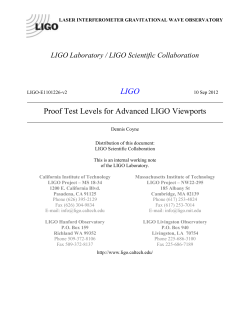 E1101226-v2 proof test levels - LHO