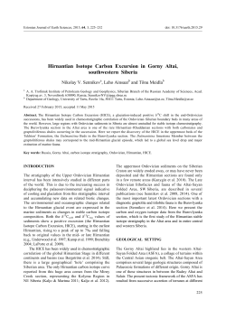 Hirnantian Isotope Carbon Excursion in Gorny Altai, southwestern