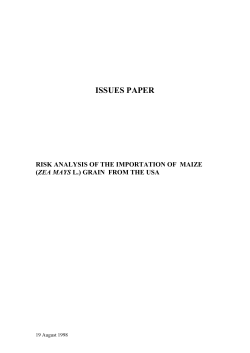 import of maize for animal feed from usa