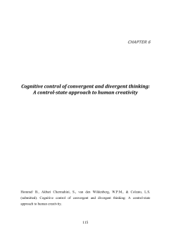 Cognitive control of convergent and divergent thinking: A control