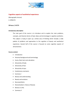 Cognitive aspects of aesthetical experience