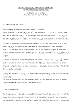 Interpolation of an Interval-Valued Function for Arbitrarily Distributed