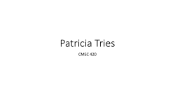 Patricia Tries