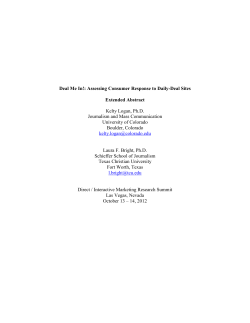 Assessing Consumer Response to Daily-Deal Sites