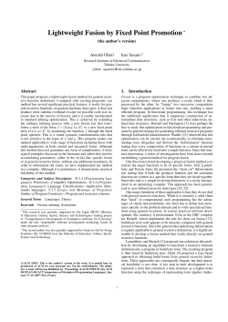 Lightweight Fusion by Fixed Point Promotion