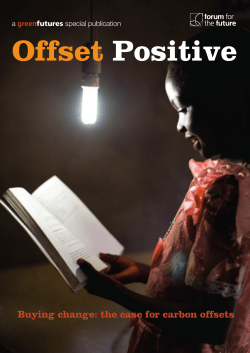 Buying change: the case for carbon offsets