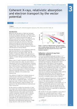 Coherent X-rays, relativistic absorption and electron transport by the