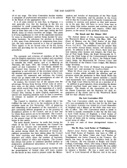 10 THE BAR GAZETTE cil at any stage. The latter