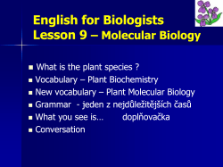 English for Biologists Lesson 8 &ndash; Molecular Biology