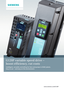 G120P variable speed drive &ndash; boost efficiency, cut costs