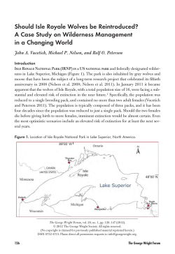 Should Isle Royale Wolves be Reintroduced? A Case Study on