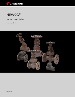 NEWCO Forged Steel Valves Technical Data Sheets