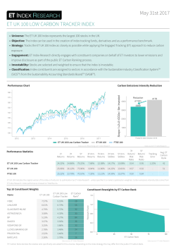ET UK 100 LOW CARBON TRACKER INDEX May 31st 2017