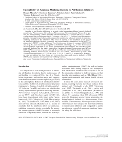 Susceptibility of Ammonia-Oxidizing Bacteria to Nitrification Inhibitors