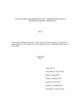 SOCIAL INFORMATION PROCESSING AND AGGRESSIVE