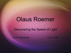 Olaus Roemer - Penn Physics