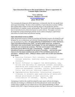 Open Educational Resources Plus Social Software