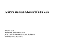 Machine Learning - Donald Bren School of Information and