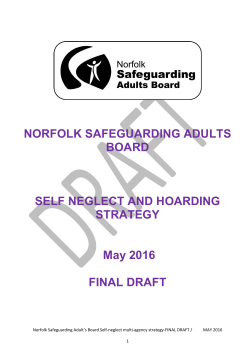 NORFOLK SAFEGUARDING ADULTS BOARD SELF NEGLECT