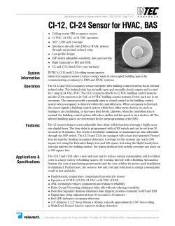CI-12, CI-24 Sensor for HVAC, BAS