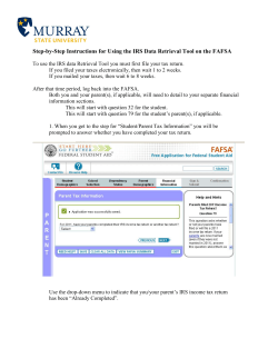 Step-by-Step Instructions for Using the IRS Data Retrieval Tool on