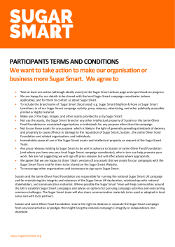 PARTICIPANTS TERMS AND CONDITIONS We want