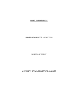 SamKennedy1 - DSpace at Cardiff Met