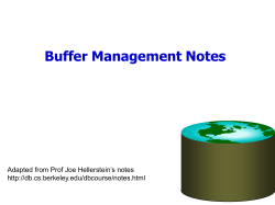 Buffer Management Notes