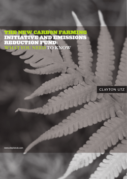 the new carbon farming initiative and emissions