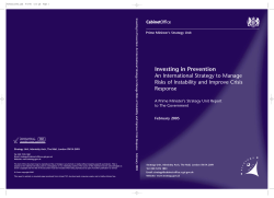 Investing in Prevention - UK Government Web Archive