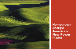Homegrown Energy: America`s New Power Plants