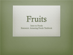Fruits - Ms. Stokes` Class
