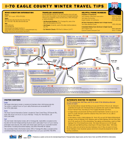 I-70 EAGlE County WIntEr trAVEl tIPs