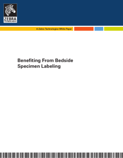 Benefiting From Bedside Specimen Labeling