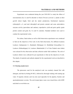 3.3 Preparation of soil