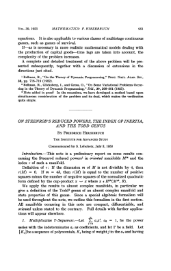 ON STEENROD`S REDUCED POWERS, THE INDEX OF INERTIA