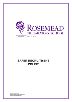 policy statement - Rosemead Preparatory School