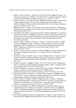 Publikációs lista/List of publications in peer reviewed papers (Dr