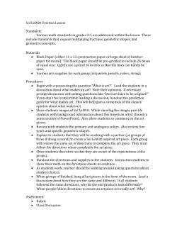 Sol LeWitt Fraction Lesson Plan