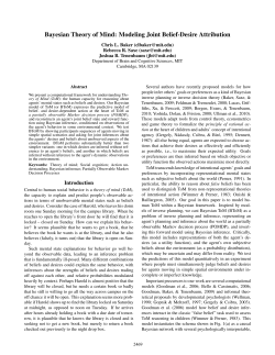 Bayesian Theory of Mind: Modeling Joint Belief
