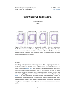 Higher Quality 2D Text Rendering - Journal of Computer Graphics